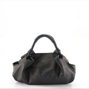 Loewe Aire Anagram Hobo Bag in Black Nappa Leather